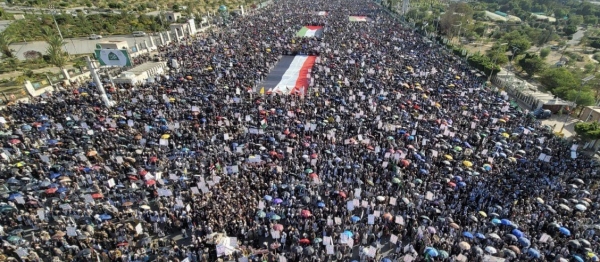 مظاهرات حاشدة في صنعاء تؤكد دعمها لفلسطين وتثمن صمود المقاومة